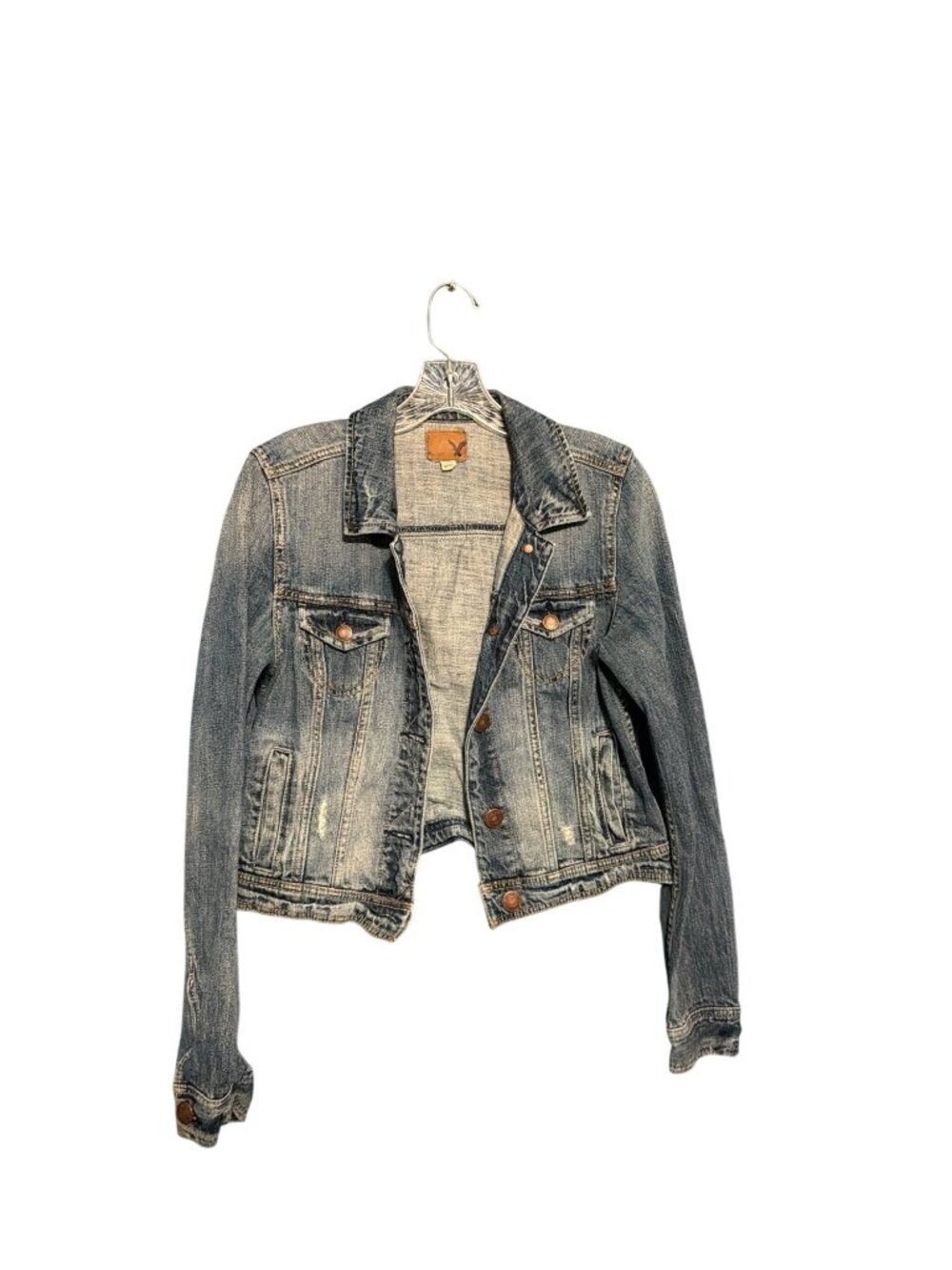 American Eagle Womens Distressed Denim Jacket